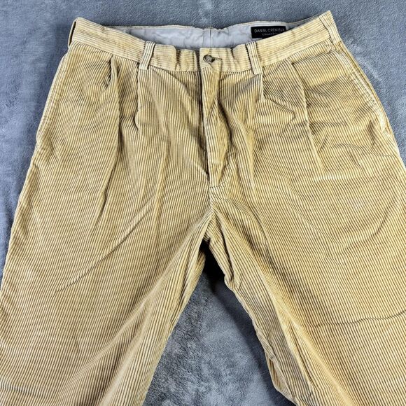 Daniel Cremieux Pants Mens 35x32 Corduroy Pleated Front Classic (32x32) Trousers - Picture 7 of 11